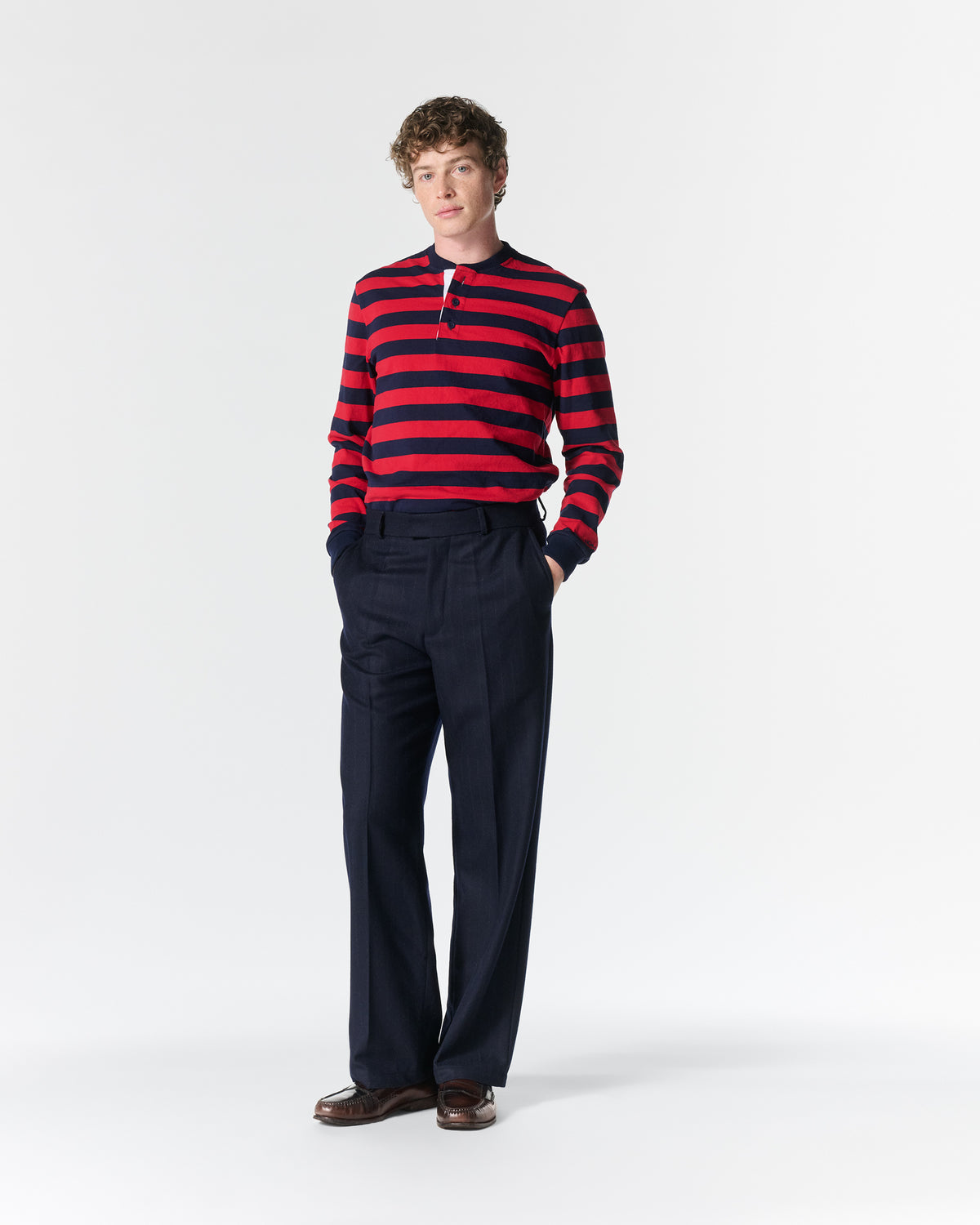 Flat Front Wool Trouser