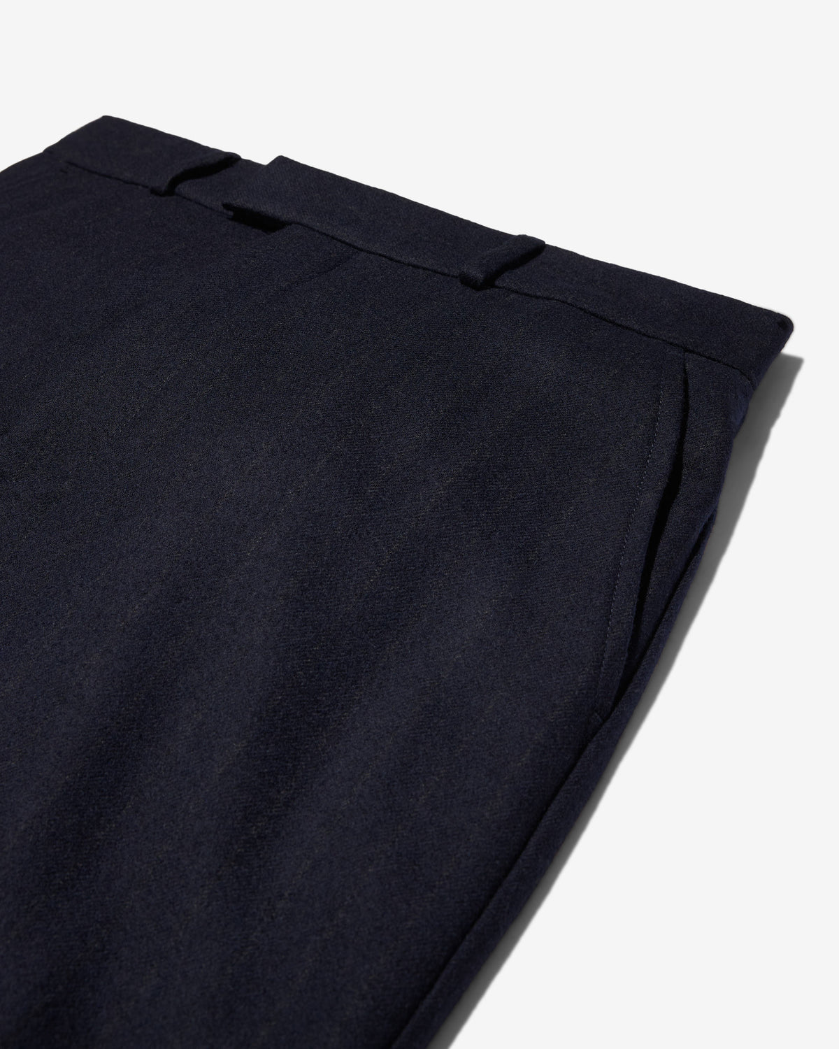 Flat Front Chalk Stripe Wool Trouser