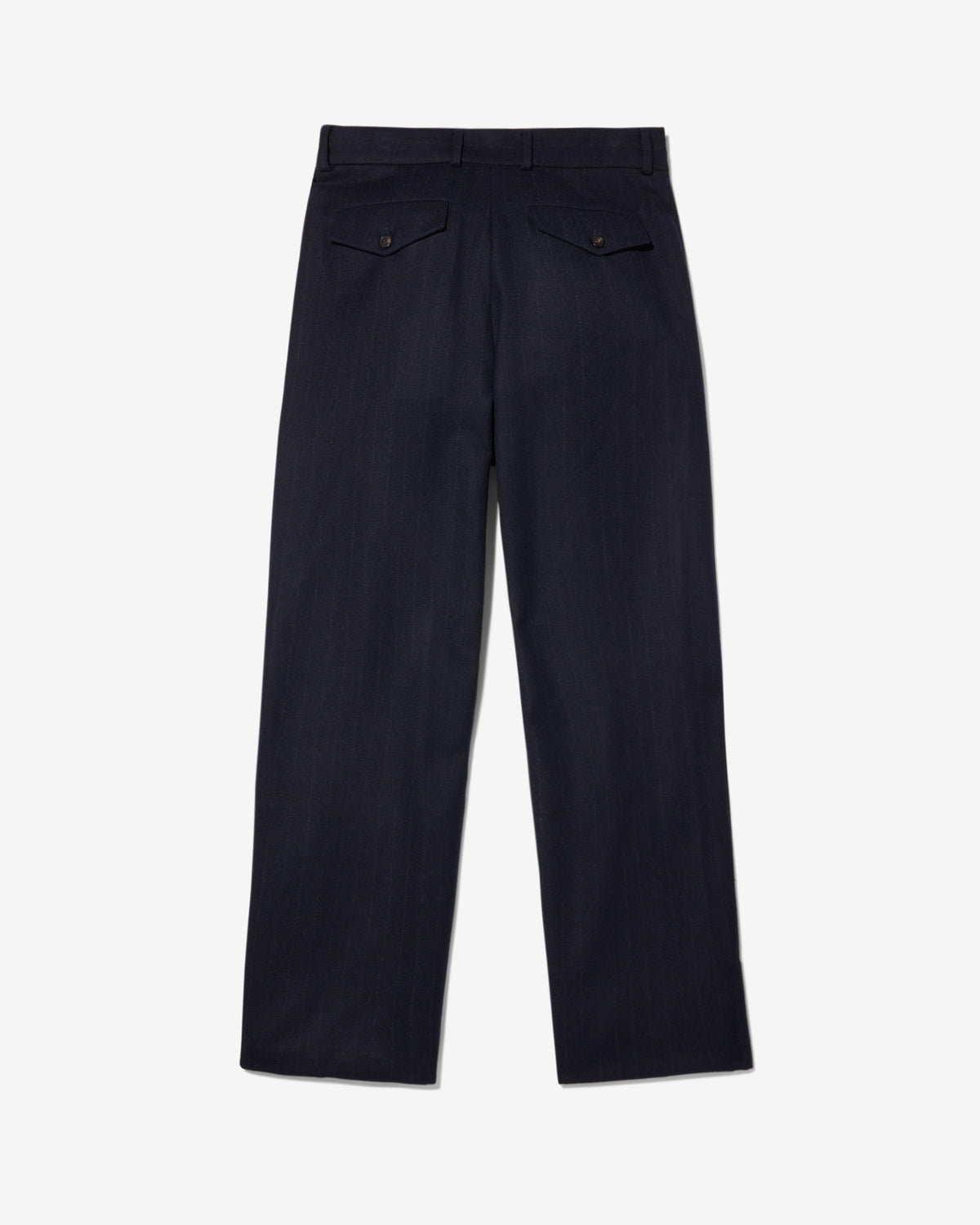Flat Front Chalk Stripe Wool Trouser