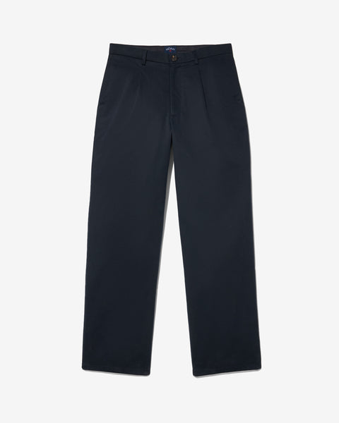 パンツ ORGANIC COTTON DRY TWILL FLAT TROUSERS Sanded Twill Pleated Trouser - Noah