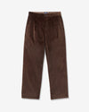 Noah - Double-Pleat Corduroy Pant - Brown - Swatch