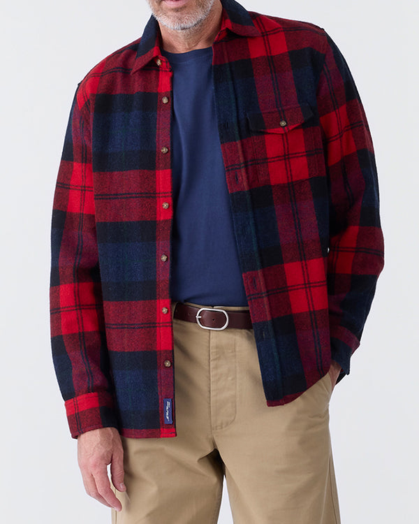Noah - Pinewood Plaid Wool Shirt - Detail