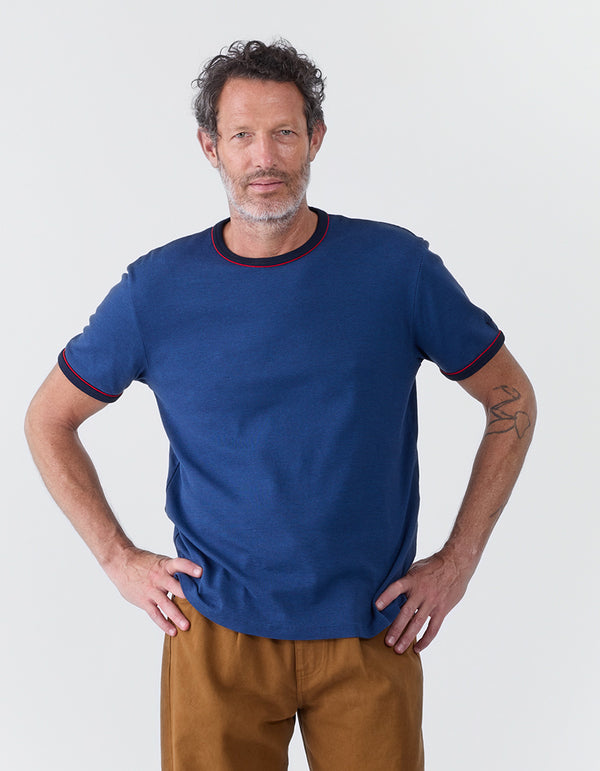 Noah - Autumn Striped Ringer Tee - Detail