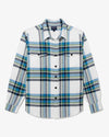 Noah - Herringbone Heavyweight Flannel - White/Navy/Blue/Green - Swatch