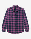 Noah - Buffalo Plaid Denim Shirt - Pink/Black - Swatch