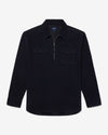 Noah - Moleskin Quarter-Zip Shirt - Dark Navy - Swatch