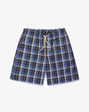 Noah - Plaid Drawstring Short - Blue Plaid - Swatch