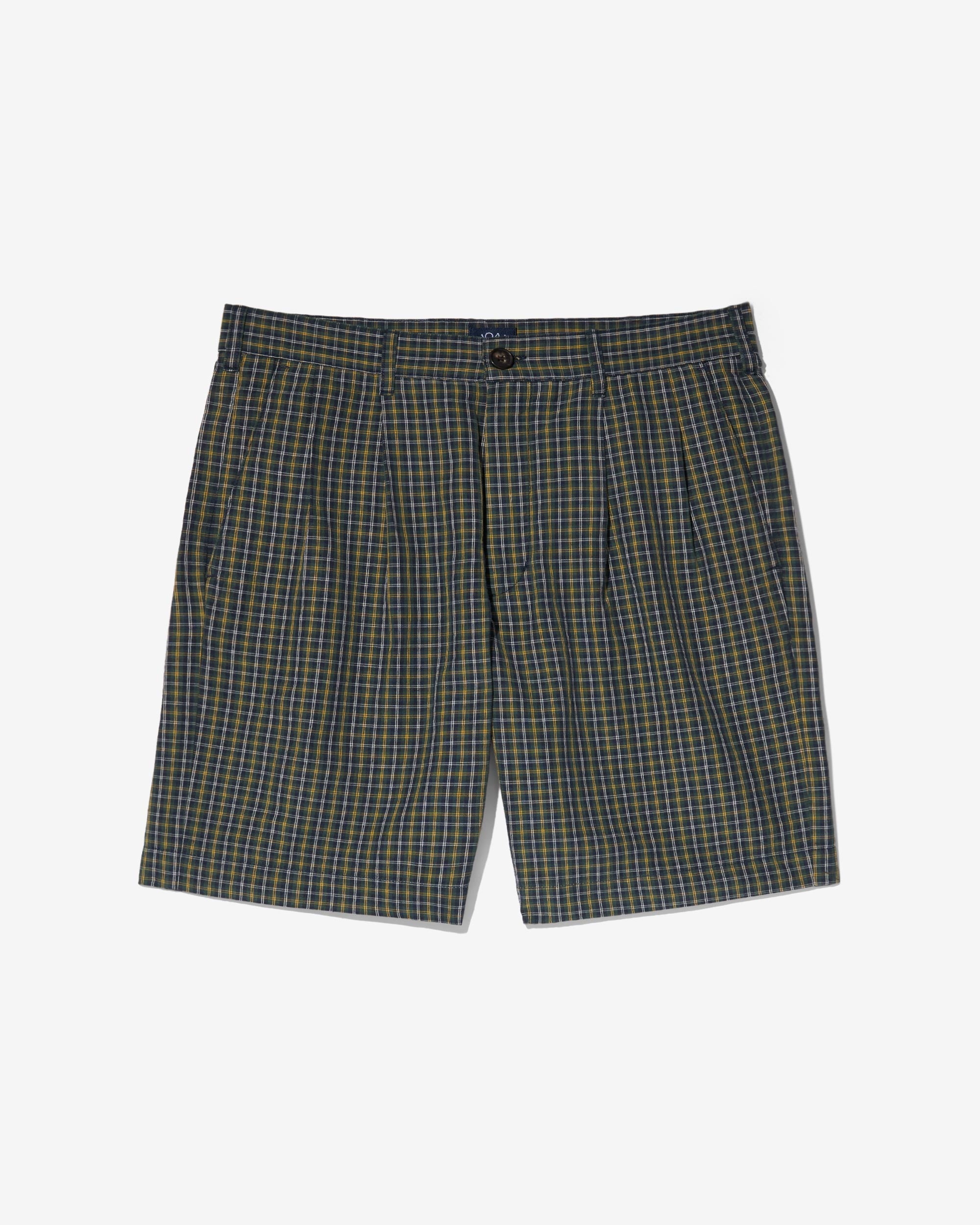 Double-Pleat Seersucker Short - Noah