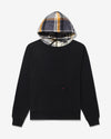 Noah - Flannel Hood Sweatshirt - Black - Swatch