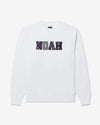 Noah - Appliqué Logo Crewneck - White - Swatch