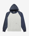 Noah - Nylon Combo Hoodie - Heather Grey/Navy - Swatch