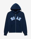 Noah - Arch Appliqué Zip-Up Hoodie (Pre-Order) - Navy - Swatch