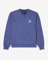 Noah - Salt Wash V-Neck Sweatshirt - Washed Blue - Swatch