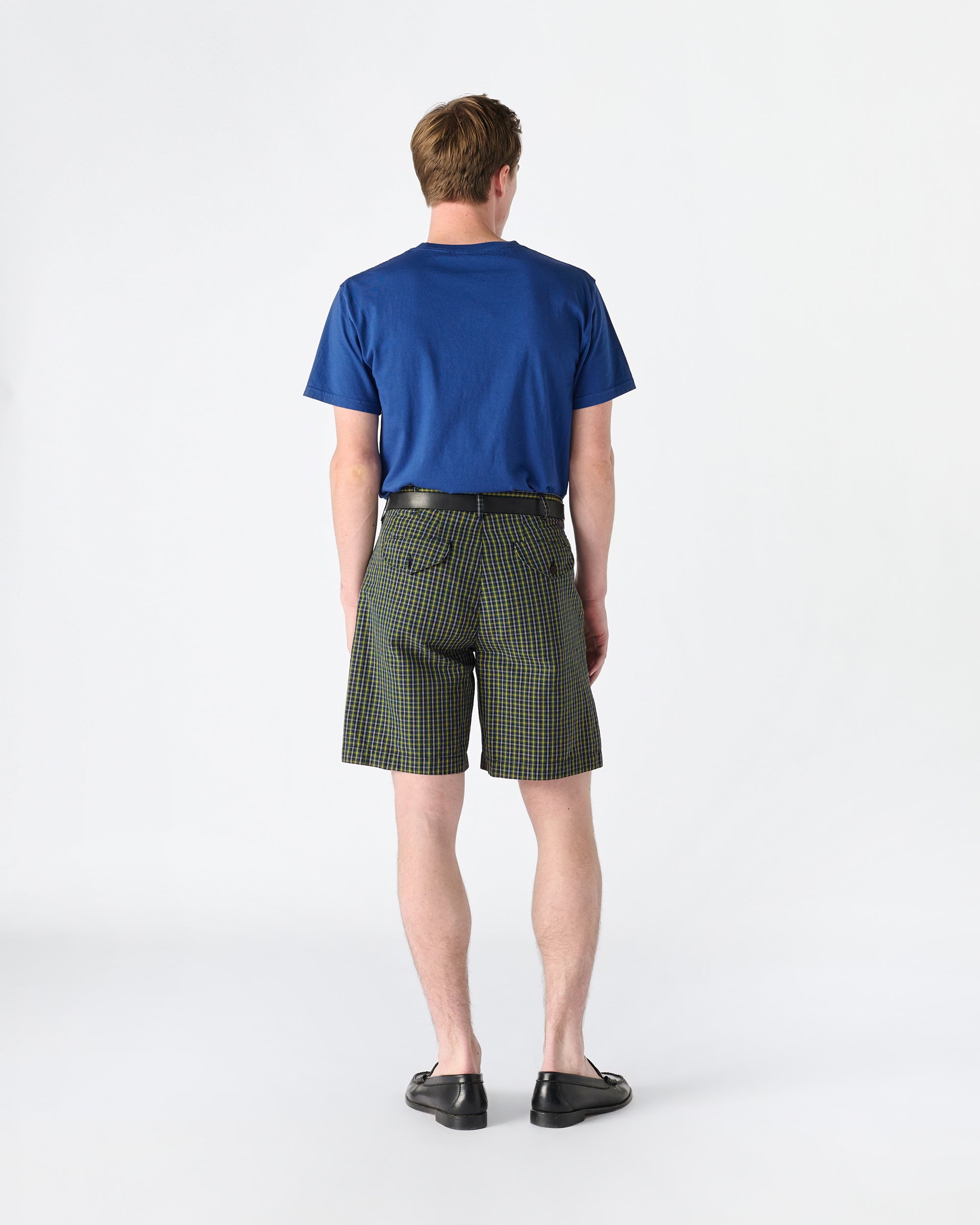 Double-Pleat Seersucker Short - Noah