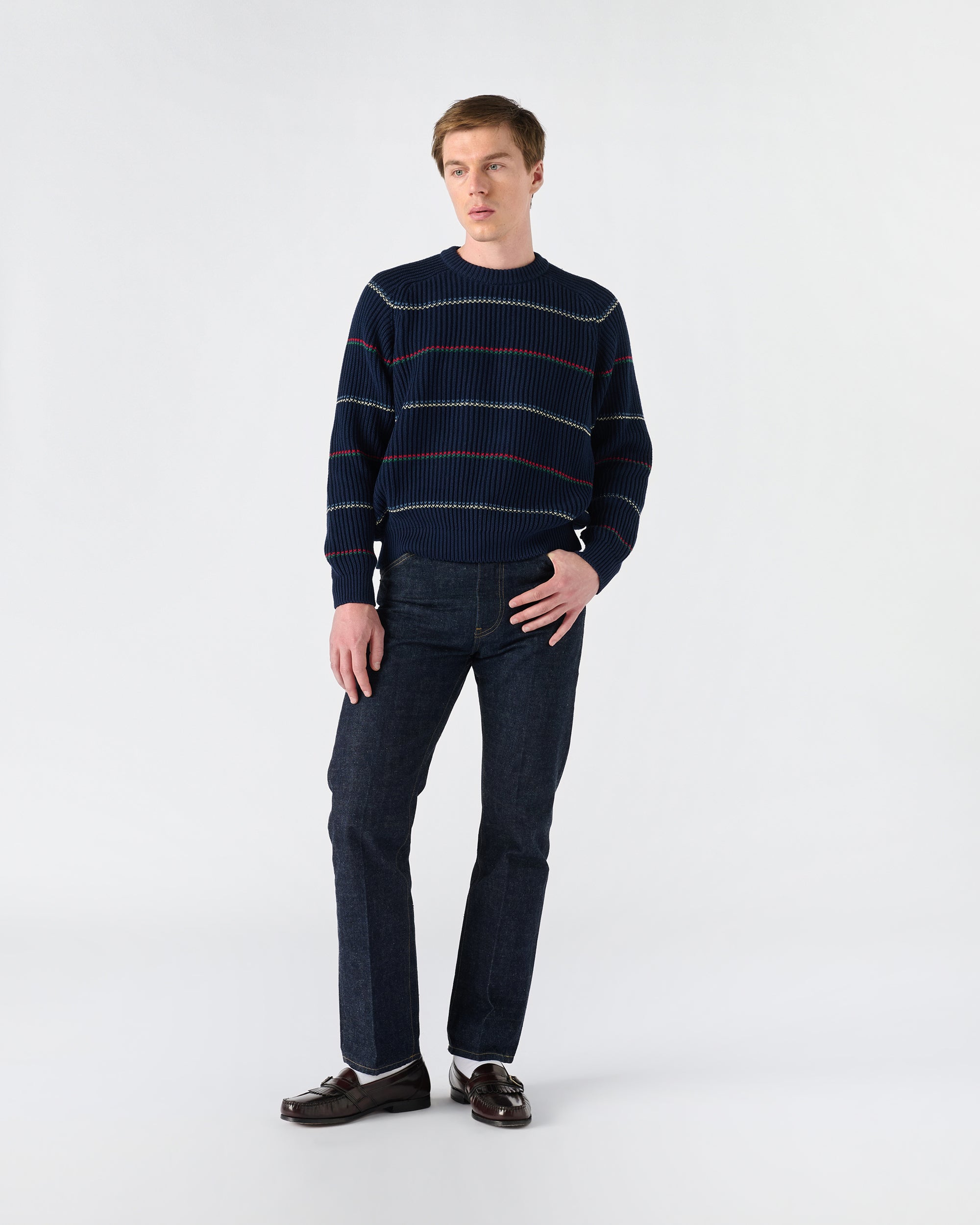 Striped Shaker Sweater - Noah