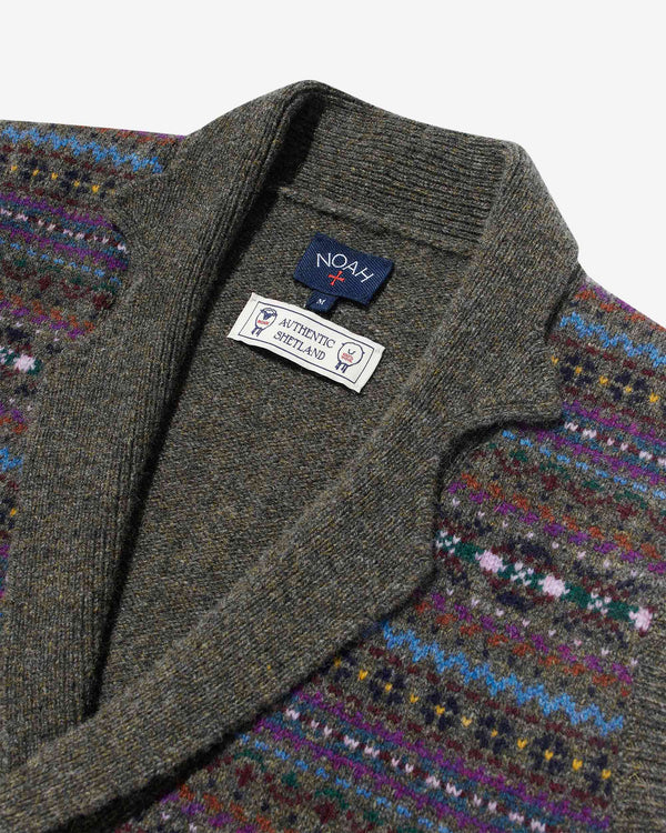 Noah - Fair Isle Double-Breasted Shetland Sweater Vest - Detail