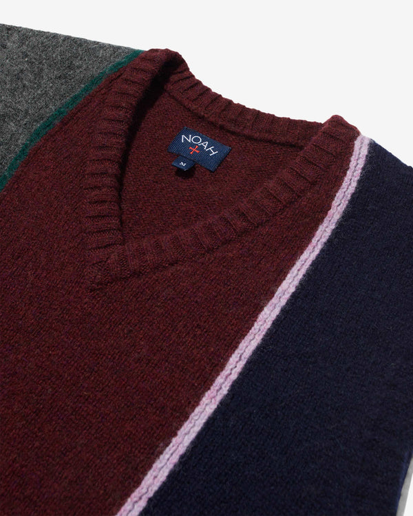 Noah - Shetland Block Sweater Vest - Detail