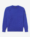 Noah - Fisherman Sweater - Sapphire - Swatch