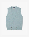 Noah - Double-Breasted Shetland Sweater Vest - Sea Pearl - Swatch