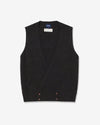 Noah - Double-Breasted Shetland Sweater Vest - Midnight - Swatch