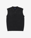 Noah - Cotton Cable Sweater Vest - Black - Swatch