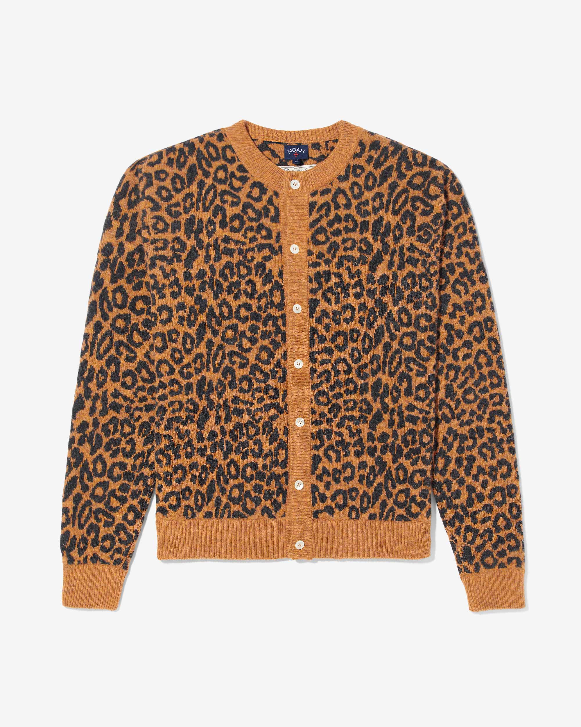 Orange leopard cardigan hotsell