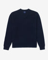 Noah - V-Neck Shaker Stitch Sweater - Navy - Swatch