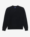 Noah - V-Neck Shaker Stitch Sweater - Black - Swatch