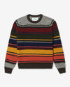 Noah - Striped Donegal Shaker Sweater - Multi - Swatch