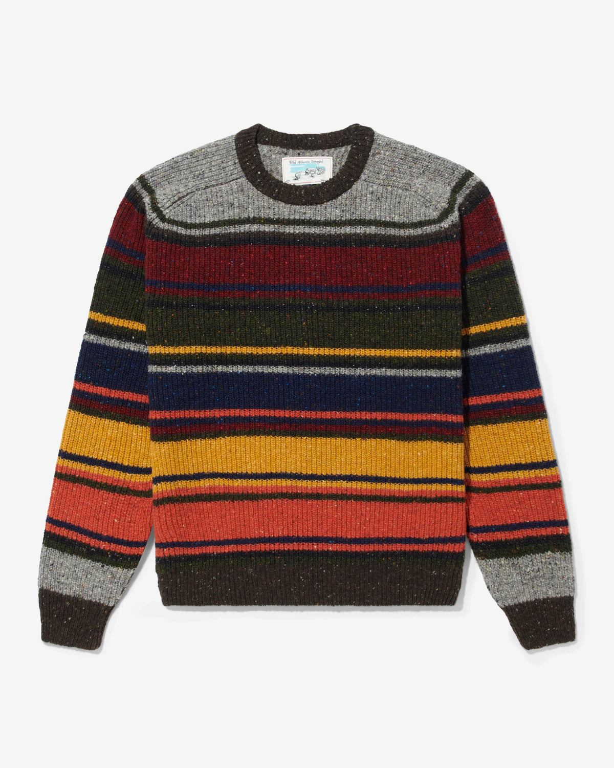 Striped Donegal Shaker Sweater