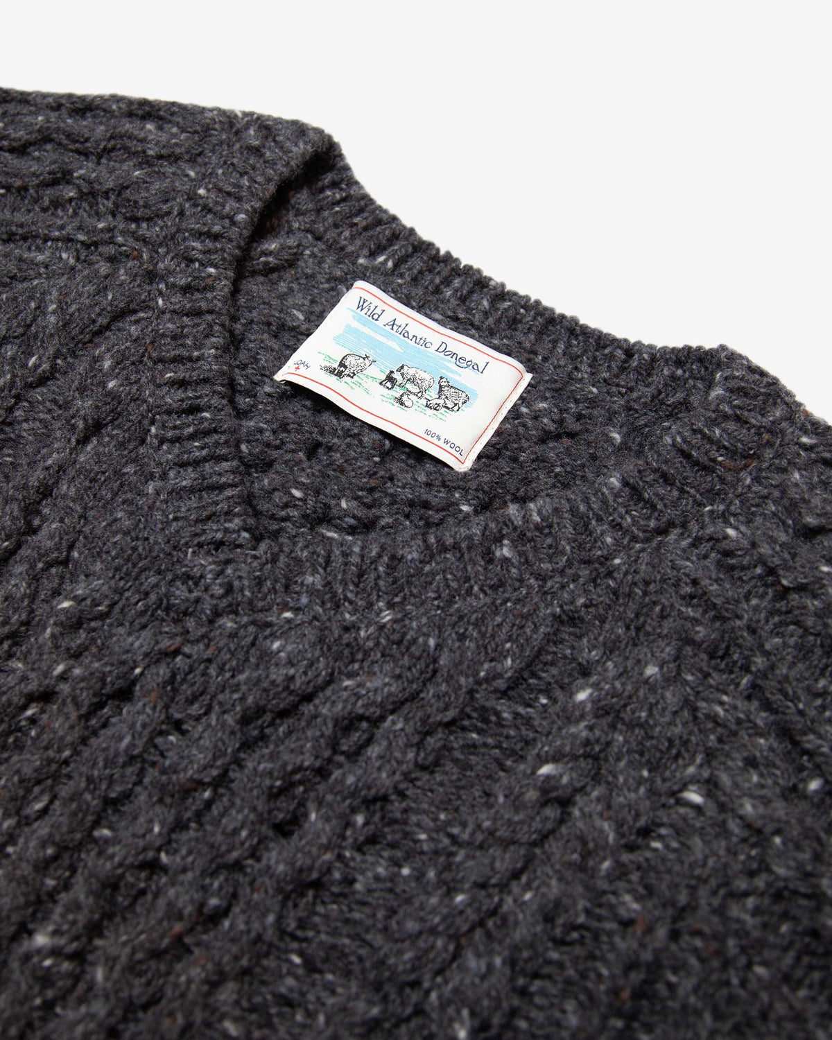 V-Neck Donegal Fisherman Sweater (Pre-Order)