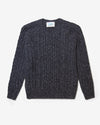 Noah - V-Neck Donegal Fisherman Sweater (Pre-Order) - Heather Grey - Swatch