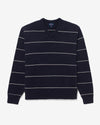 Noah - Striped V-Neck Sweater - Navy/White - Swatch