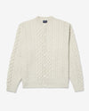 Noah - Wool Fisherman Cardigan - Natural - Swatch