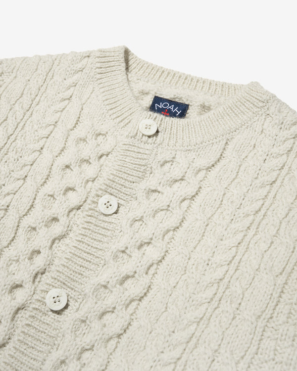Noah - Wool Fisherman Cardigan - Detail