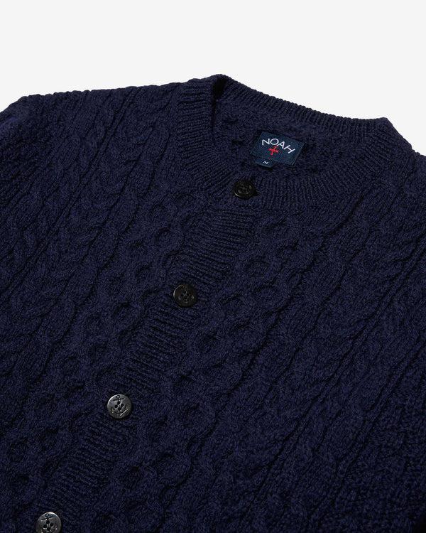 Noah - Wool Fisherman Cardigan - Detail