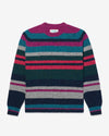 Noah - Striped Donegal Shaker Sweater - Multi - Swatch