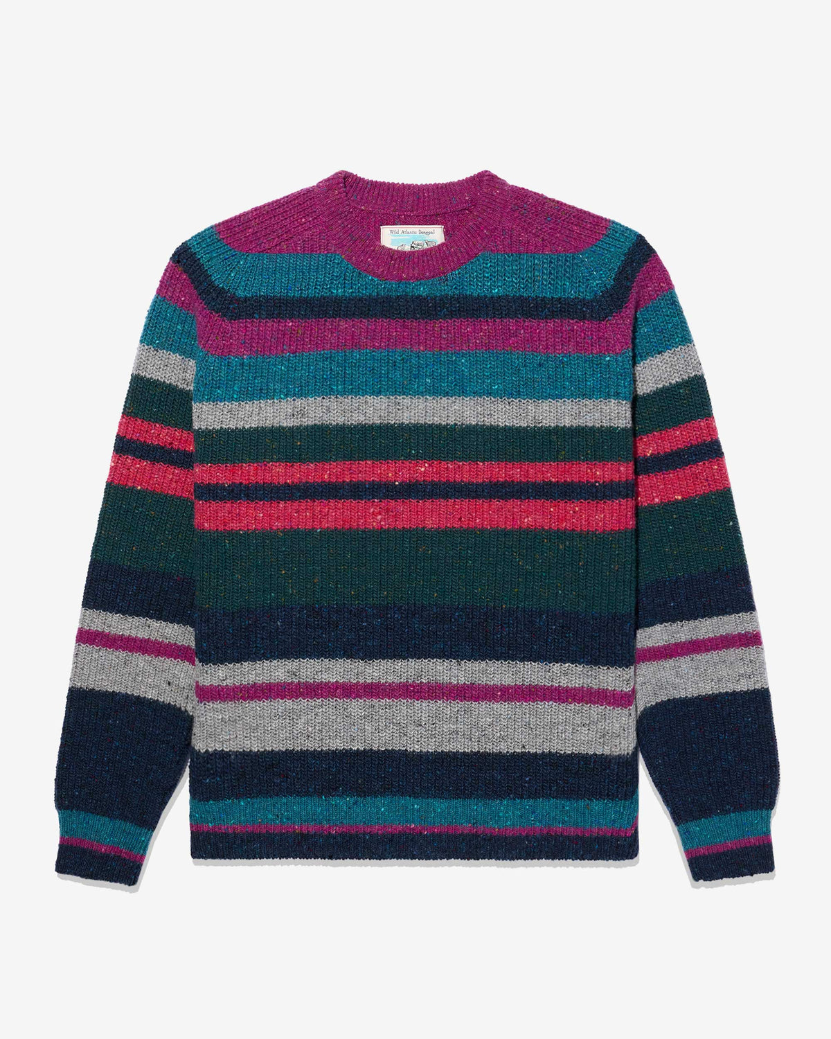 Striped Donegal Shaker Sweater