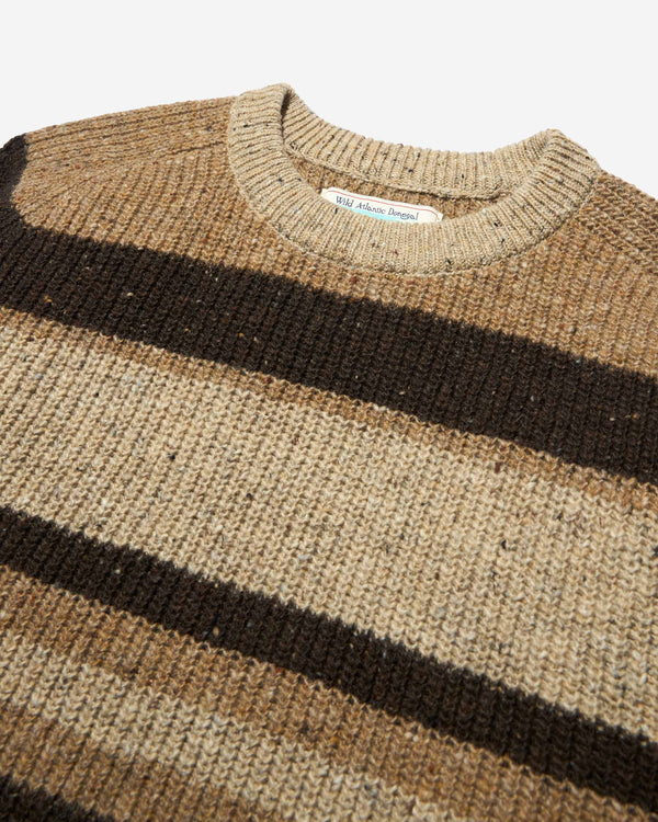 Noah - Striped Donegal Shaker Sweater - Detail