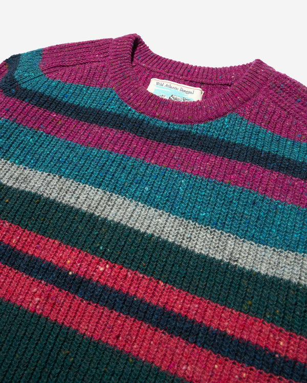 Noah - Striped Donegal Shaker Sweater - Detail