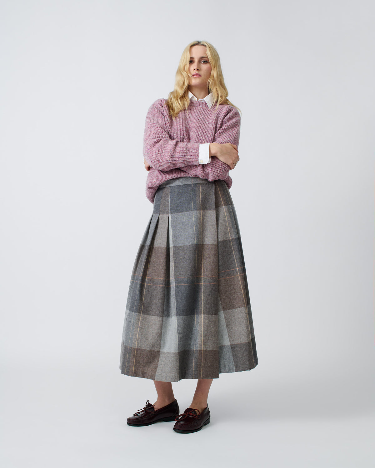 Plaid Wrap Skirt