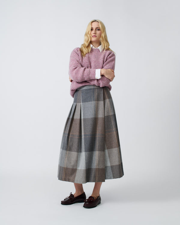 Noah - Plaid Wrap Skirt - Detail