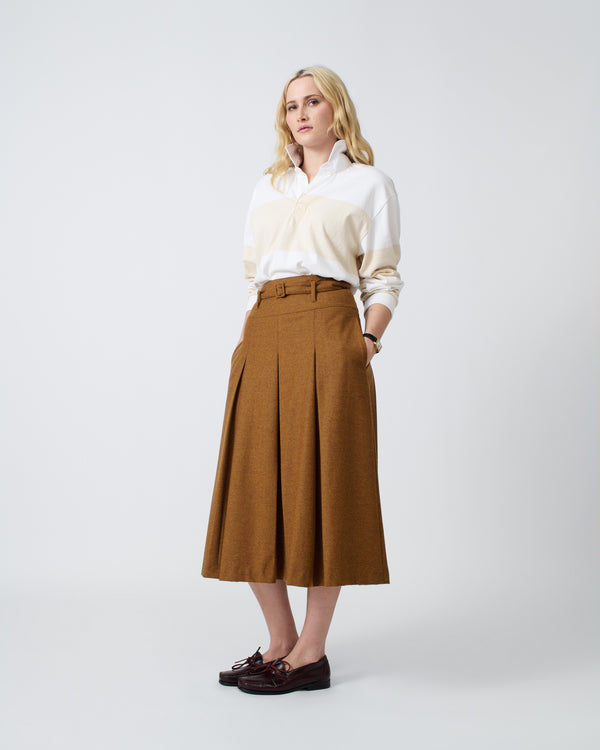 Noah - Pleated Wool Skirt - Detail