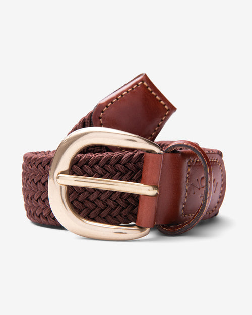 Noah - Elastic Woven Belt-Brown