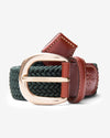 Noah - Elastic Woven Belt - Dark Green - Swatch