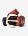 Noah - Elastic Woven Belt - Navy - Swatch