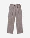 Noah - Herringbone Single-Pleat Suit Pant - Dark Brown - Swatch