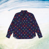 Noah - Twill Duckboot Shirt - Navy w/ graphic print - Swatch