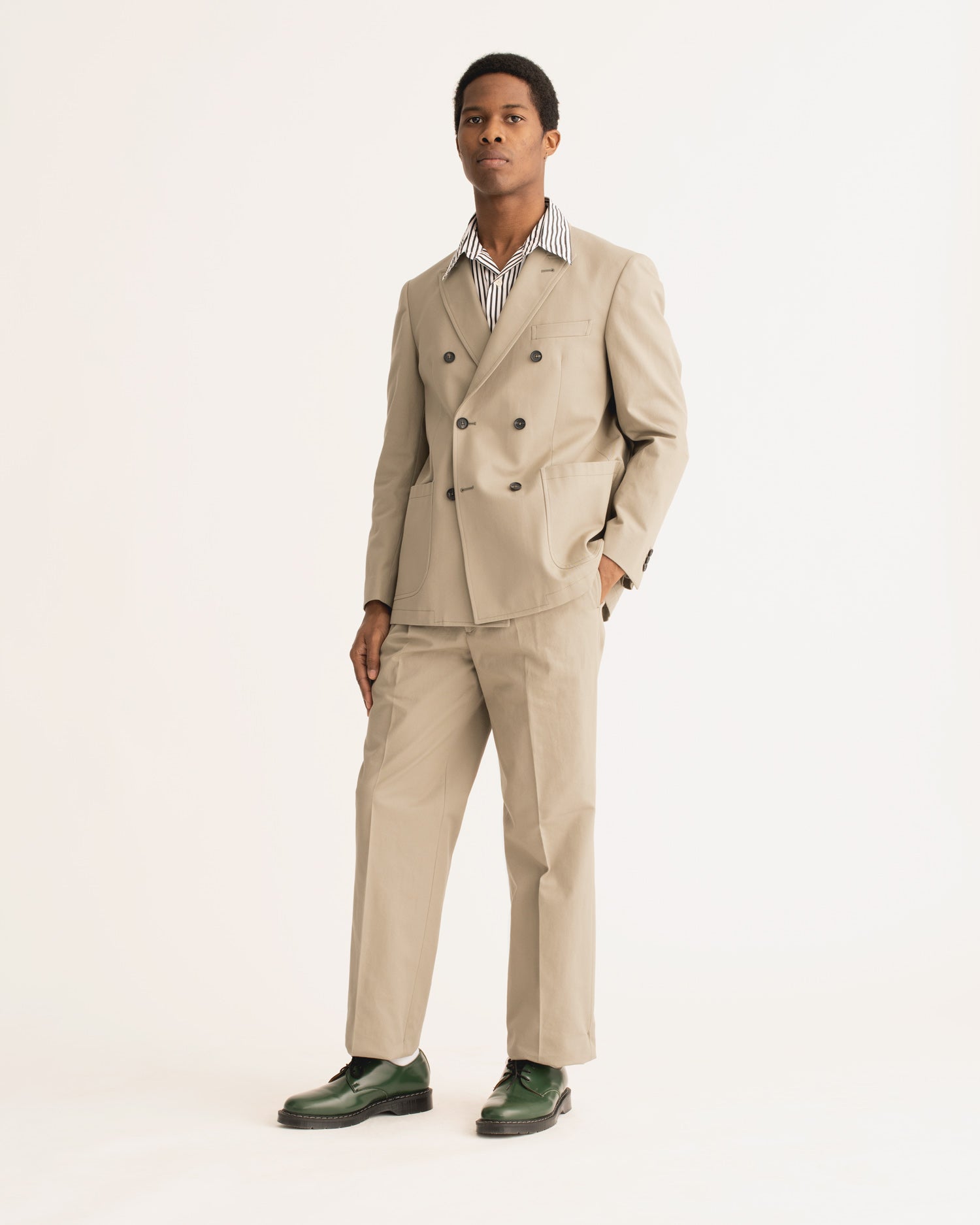 Cotton Double Breasted Jacket - Noah