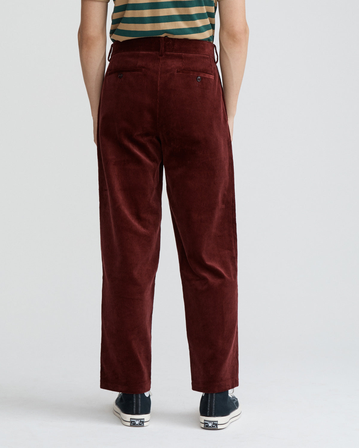 Double-Pleat Corduroy Trousers